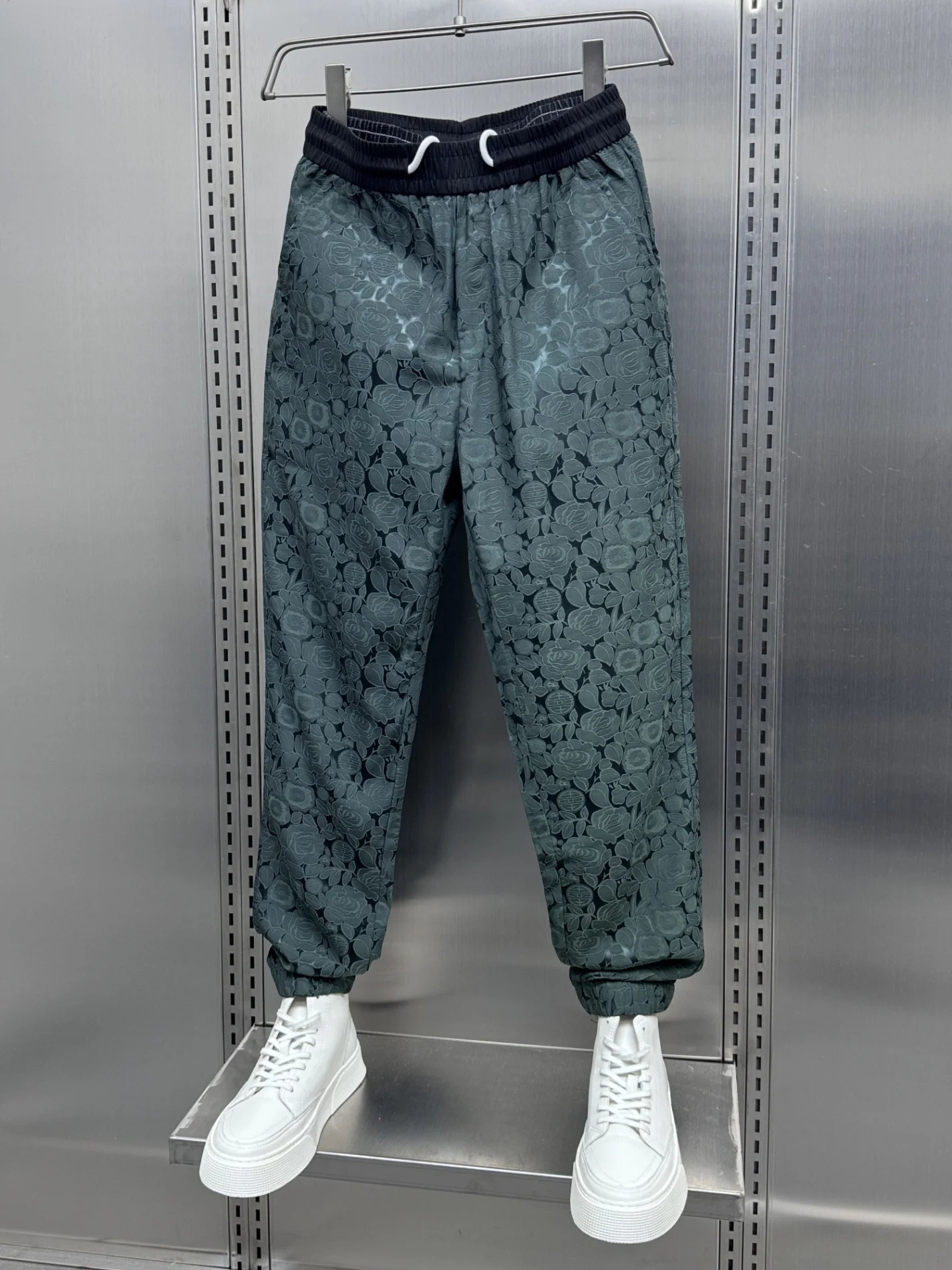 Casual Camouflage Workwear Pants for Men Elastic Waist Drawstring Pants Sports Outdoor Fashion Male Cargo Trouser Sweatpants