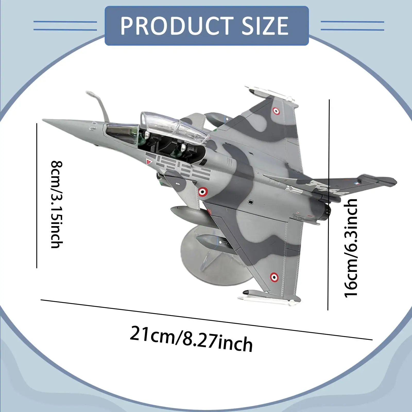 

Модель французского истребителя в масштабе 1:72 с подставкой для демонстрации в гостиной, баре или на книжной полке.
