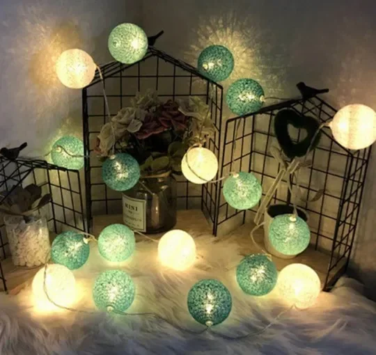 10/20/40 LED Katoen Rotan Bal Decoratieve Lichtslinger Handgemaakte DIY Schroefdraad Bal Batterij USB Thuis verzamelen Magische Gloeilamp