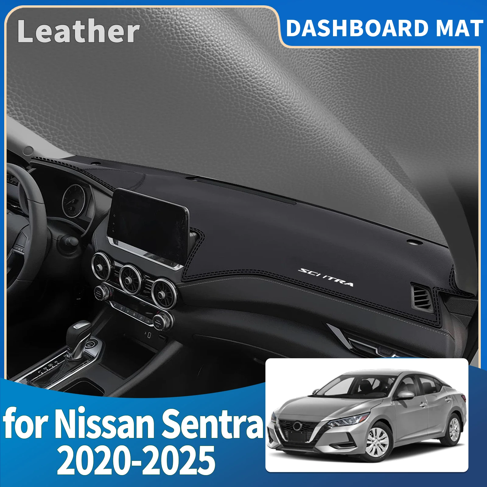 Fit for Nissan Sentra 2025 2024-2020 Car Accessories Dashmat Dashboard Cover Pad Protective Carpet DashMat Sunshade Leather