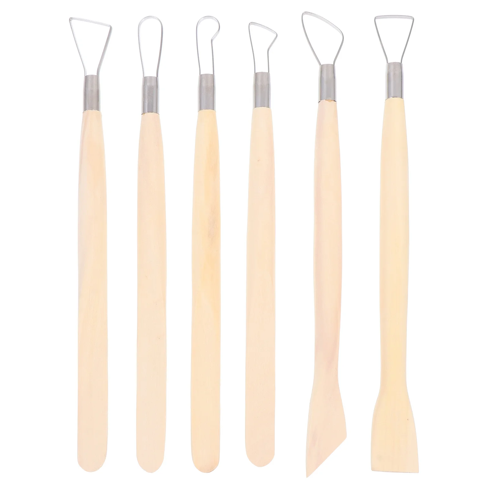 

6Pcs Pottery Sculpting Tool Kit Comfortable Grip for Clay Modeling Scraper Supplies Pottery Tool Clay Sculpting Tools