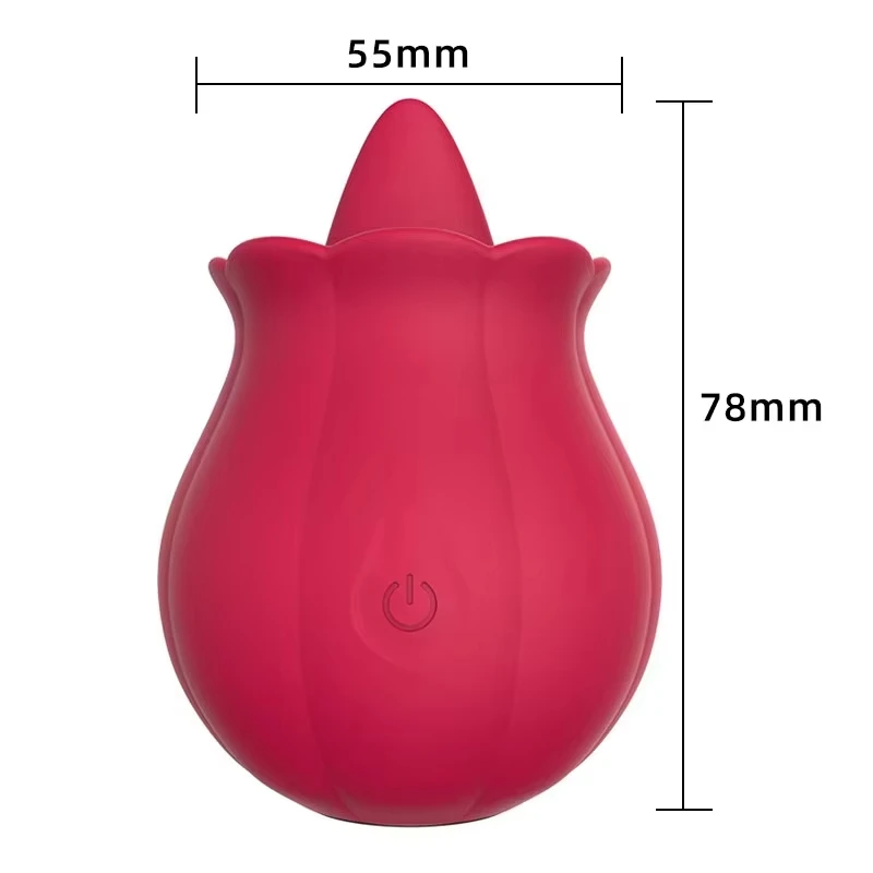 Clitoris Stimulator Licking Vibrator Rose Shape Clit Nipper Massage Masturbator Women Female Powerful Vibrating Mini Sex Toy view 2