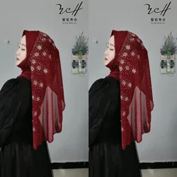 Hijab musulmán envolvente, bufanda instantánea de estilo de moda de Dubái, novedad de verano