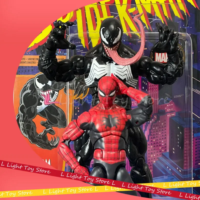 

Original Ml 1/12 Venom Action Figure Hanging Card Venom Anime Figurine Venom 85th Anniversary Manga Version Statue Collect Toys