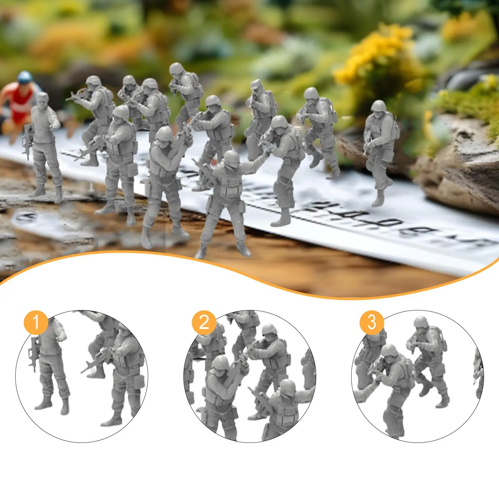

13Pcs 1:72 People Figures Miniature People Figurines for Miniature Scene