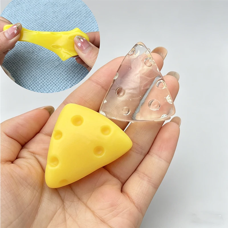 Weicher, transparenter Käse-Squishy Mochi Dessert zum Quetschen – sensorisches, seidiges Simulationsgeschenk für Partys