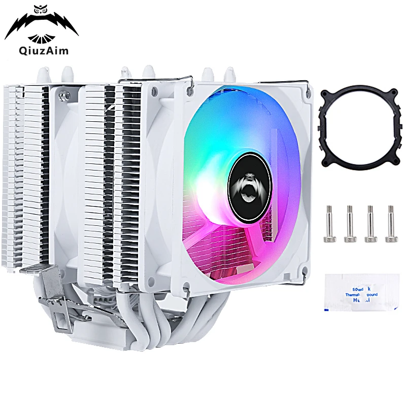 

QiuzAim Radiator fan pc Processor cpu cooler 6 Heat Pipe Twin Towers Air-cooled Installing LGA2011 x79 x99 2066 AMD am3 am4 am5