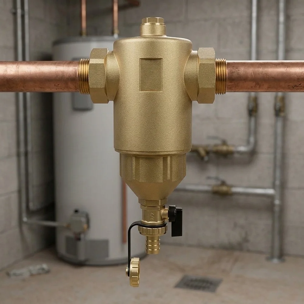 For Protecting Plumbing Appliances Brass Spin-Down Filter Cleaning Tool For Filters Sediment Filter Water Sand Trap