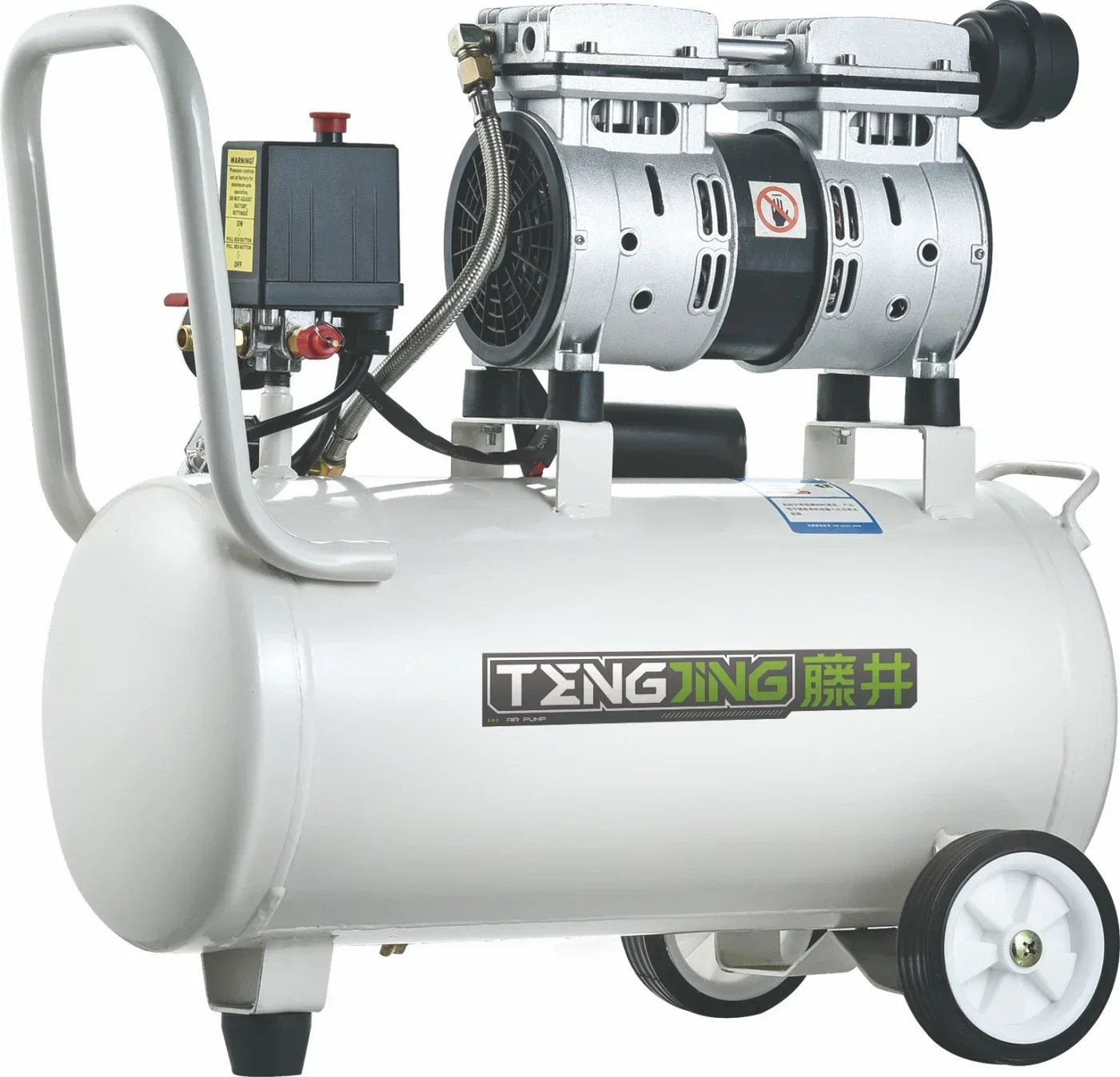 den tal air compressor two head with vertical tank 50L