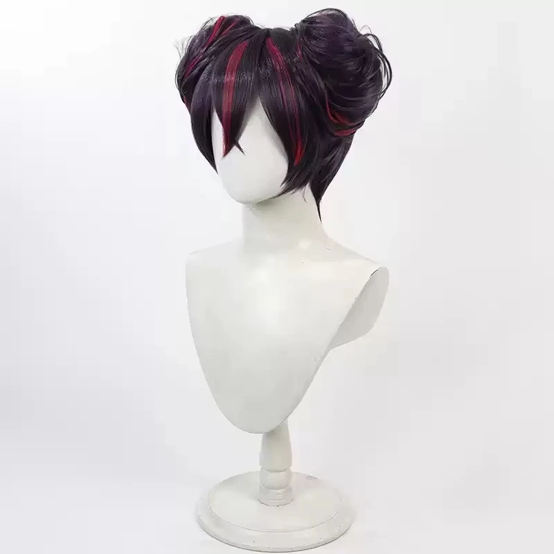 Nikke Wig Cosplay dewi kemenangan, Wig kostum Cosplay dengan roti tahan panas rambut sintetis pesta Halloween, Wig kostum permainan peran