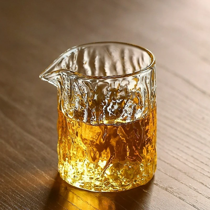 

Japanese Handmade Transparent Glass TeaCup Kung Fu Tea Set Supplies Divide Tea Chahai Household Tea Ceremony Accessories New