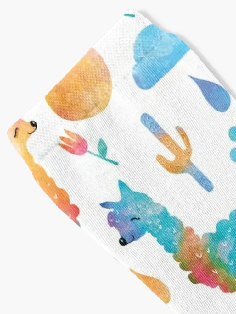 Rainbow Llamas Socks happy Sports Socks Man Women's