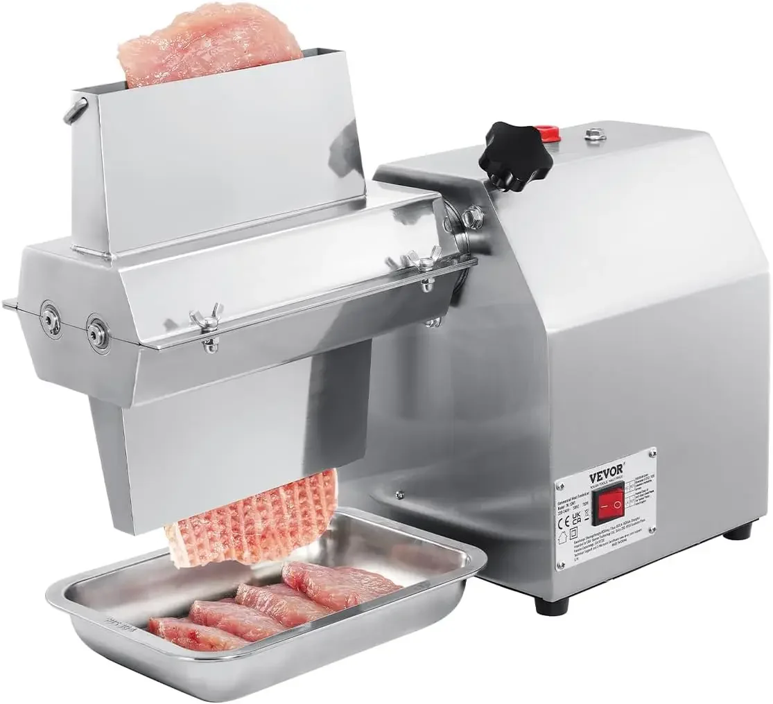 

Commercial Meat Tenderizer, Heavy Duty 304 Stainless Steel Kitchen Tool with Meat Tong, Cleaning Brush, and Tray