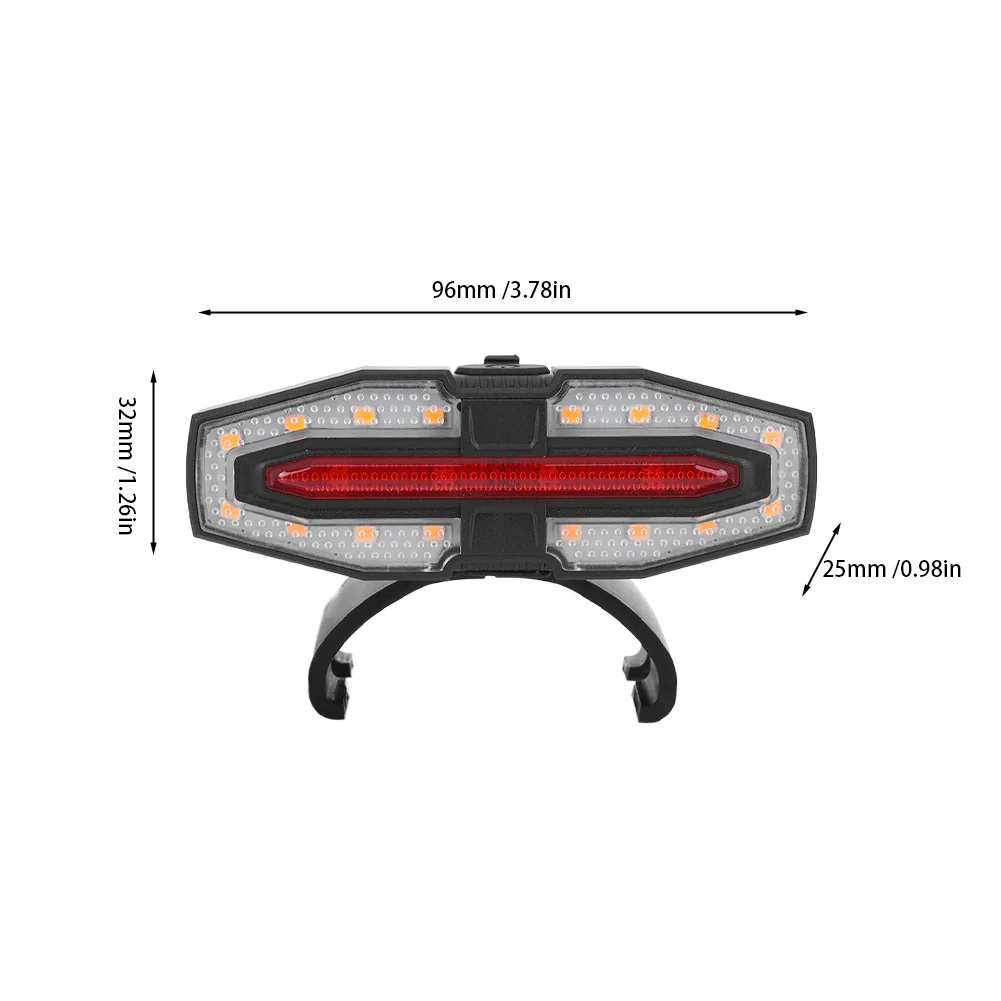E-سكوتر تحذير السلامة الذيل ضوء USB قابلة للشحن مع جهاز التحكم عن بعد بدوره مصباح إشارة LED مقاوم للماء ل M365 Pro 2 MI 4 #6