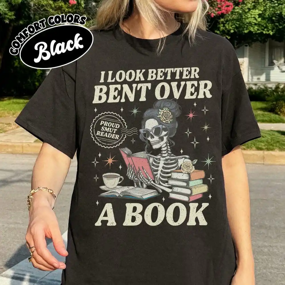 Femmes rétro décontracté lecteur confort unisexe T-Shirt pour Fan fantaisie sombre Romance lecteur livre épicé T-Shirt tenue T-Shirt quotidien Streetwear