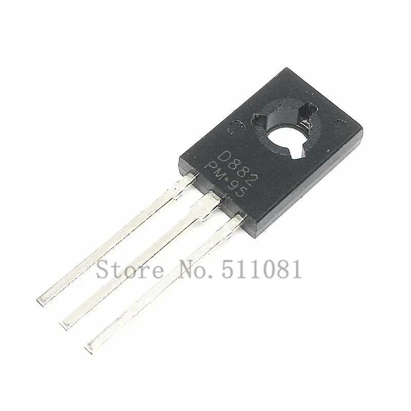 100PCS 2SD882P 2SD882 D882 B772 2SB772  TO-126 Triode Transistor