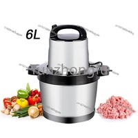 1500W Stainless Steel 6L Electric Mixer Meat Grinder Mincer Food Processor Slicer  Pounder Machine