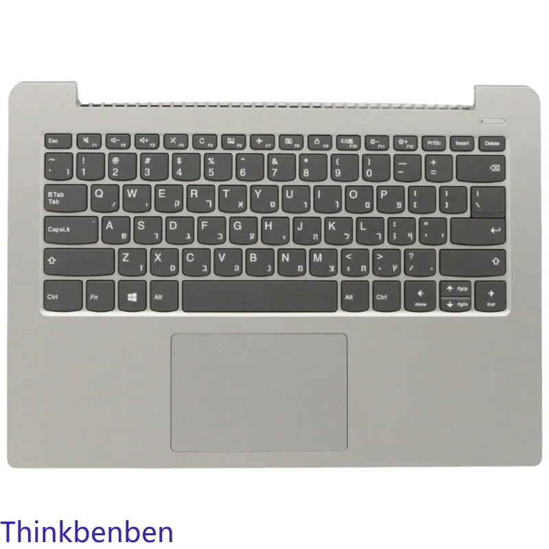 HB Hebrew (IL Israel) Platinum Grey Keyboard Upper Case Palmrest Shell Cover For Lenovo Ideapad 330S 14 14IKB 14AST 5CB0R07691