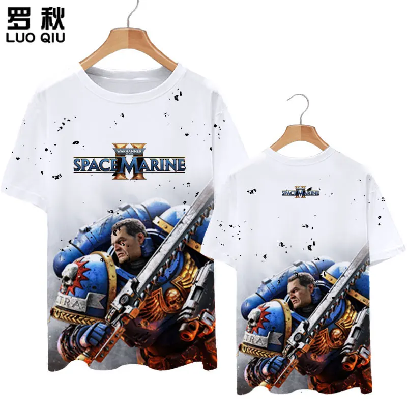 Warhammer 40K Star Warrior 2 Game Ps5 Peripheral Summer Men's and Women's Casual T-shirt Children's Short-sleeved T-shirts Tops