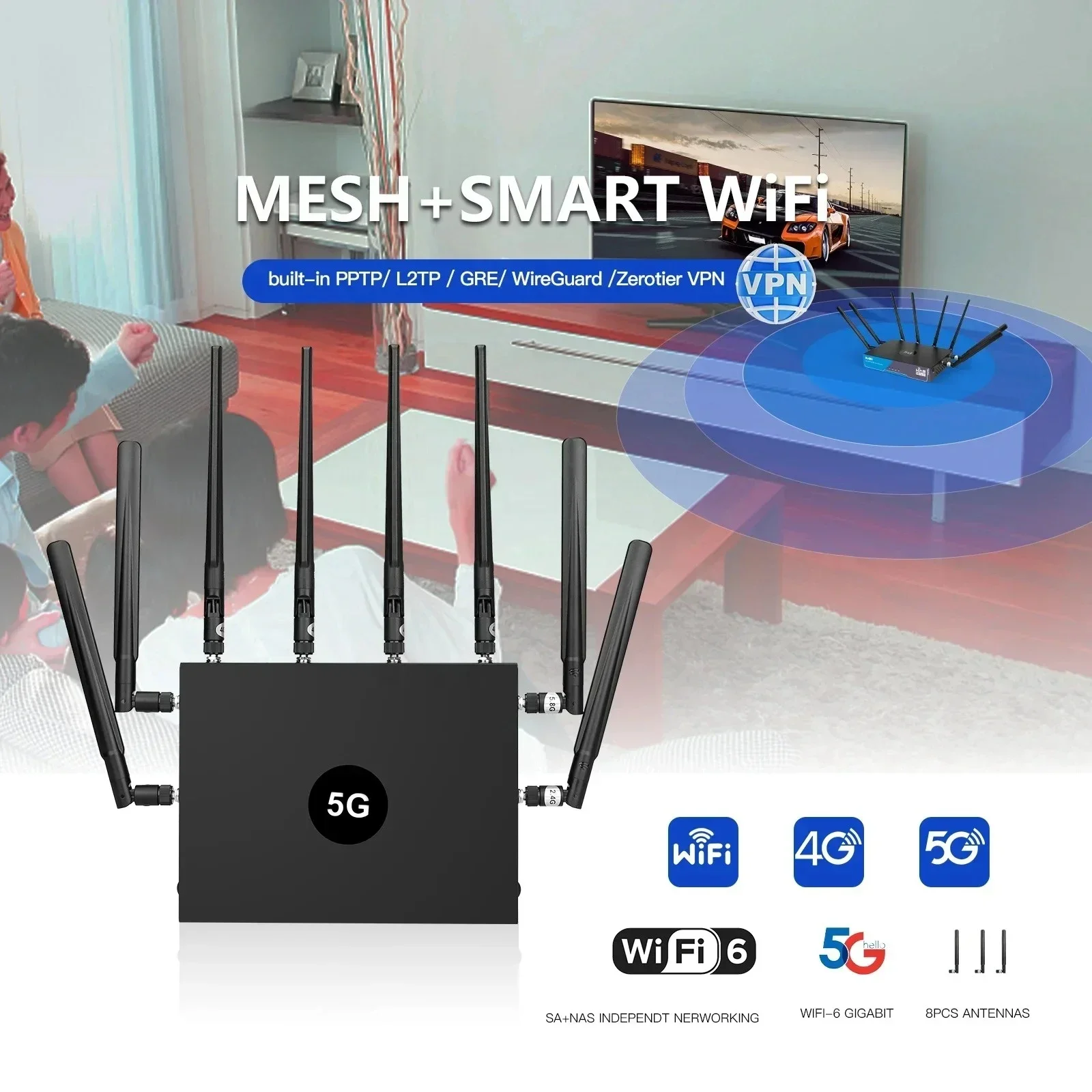 Gold Sellersdx75 chip KuWFi dual band 3000bps all support interior Enrutador 5g wifi6 100 users 5g cpe wifi router with s