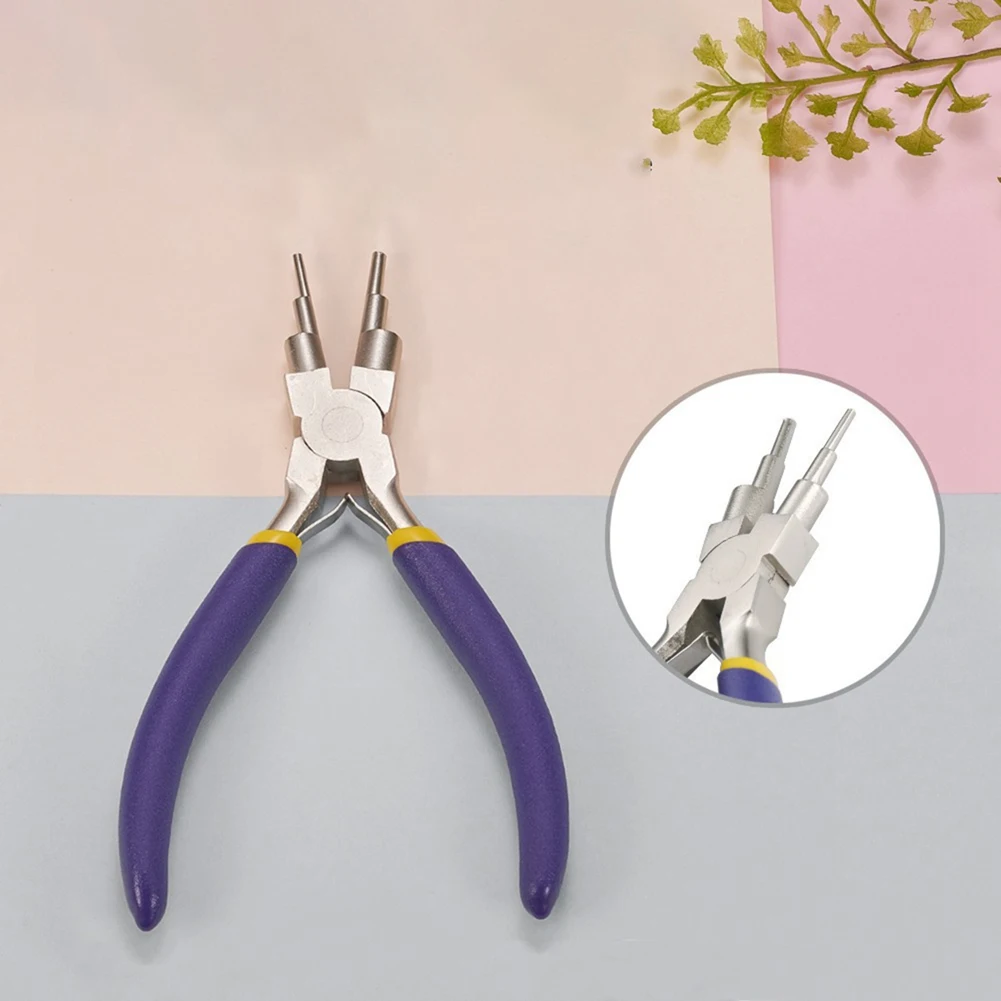 Carbon Steel Round Nose Pliers Diy Nickel Iron Pliers Hand Tools Jewelry Accessories Production Six-Section Pliers