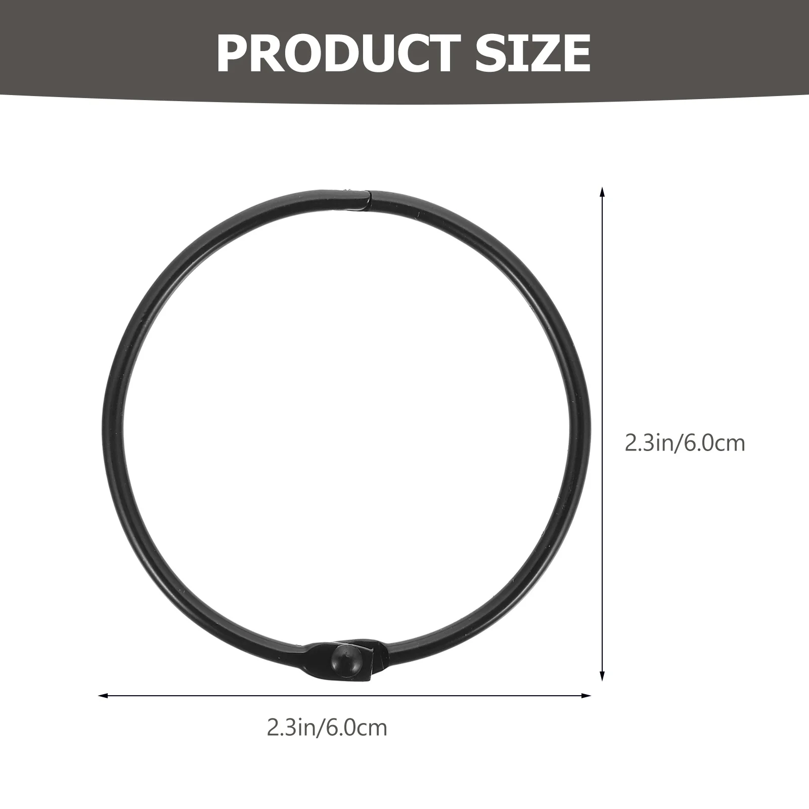24 قطعة حلقات ستائر دائرية معدنية ألوان كلاسيكية نمط مطوي لا نتوءات آمنة للاستخدام حلقات تعليق الستارة الدائرية #3
