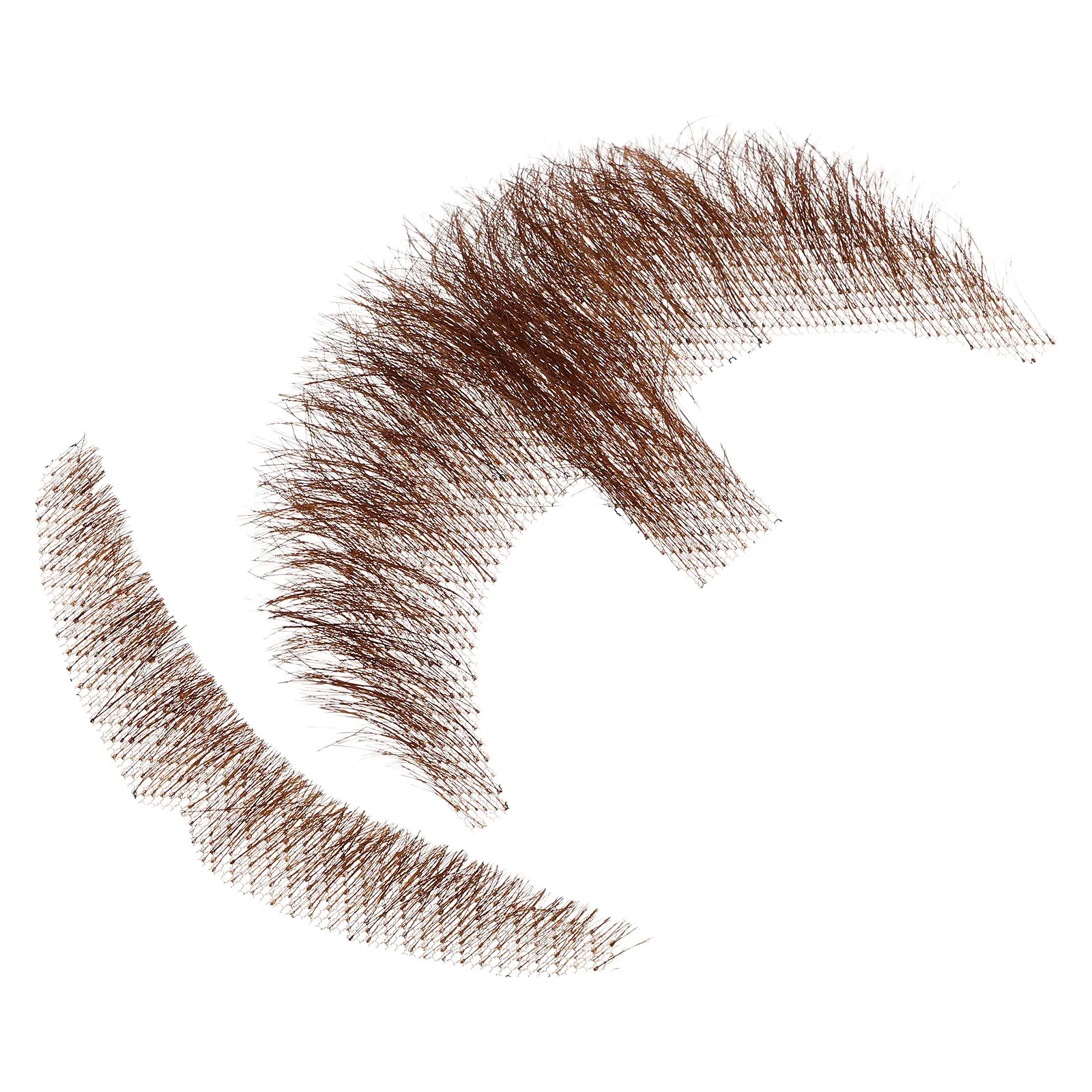 

Real Human Hair Fake Beard Mustache Props 10 2 Brown Realistic Design Masculine Versatile Comfortable Halloween Parties