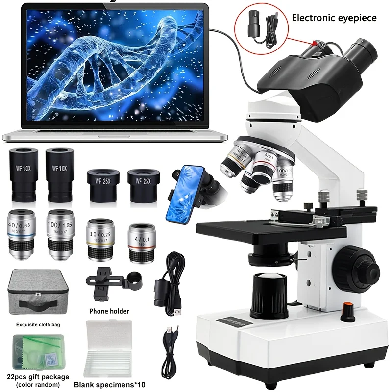 Mikroskop Binokuler LED Profes - Microscope Compound 40X ulasan dan harga