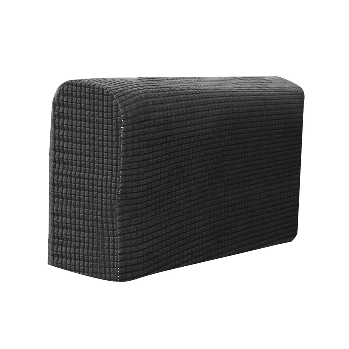 

2 Pcs Sofa Armrest Cover Black Protective Cushion for Home Office Polyester Material Long Term Use Simple Style