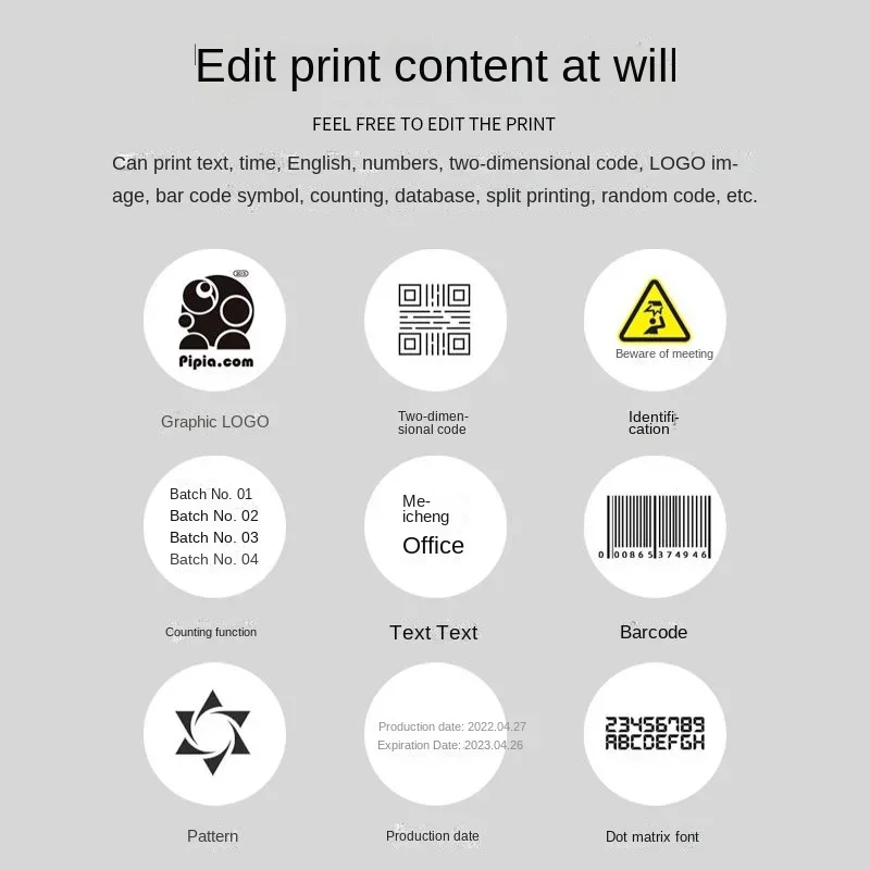 Intelligent handheld inkjet printer Small production date number QR code assembly line Automatic laser coding machine