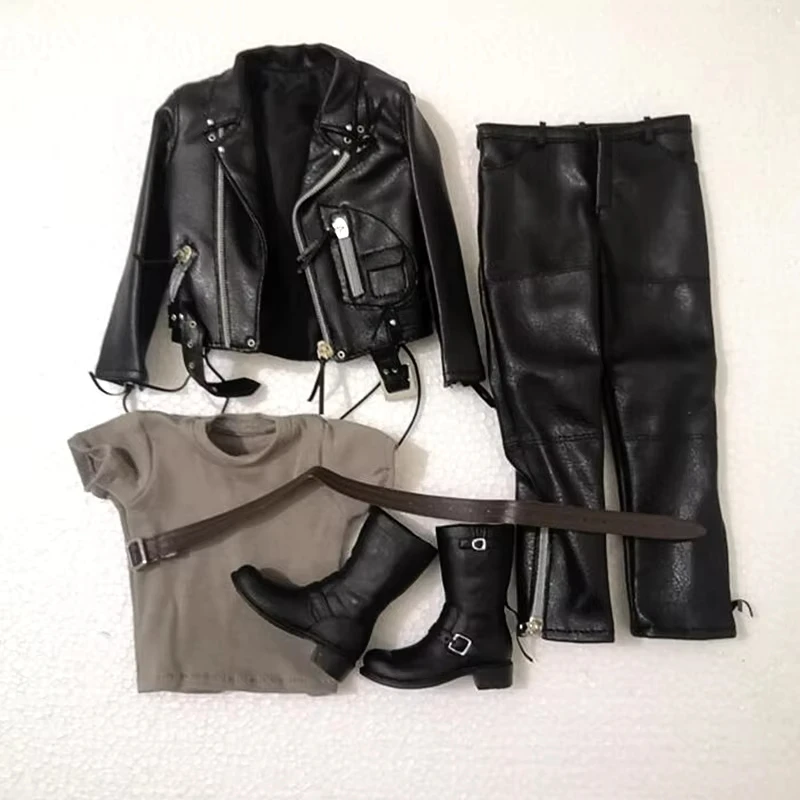 1/6 Bilancia Arnold Giacca In Pelle Nera Abiti Modello Giocattoli Per 12 "Action Figure Corpo ASTOYS AS044