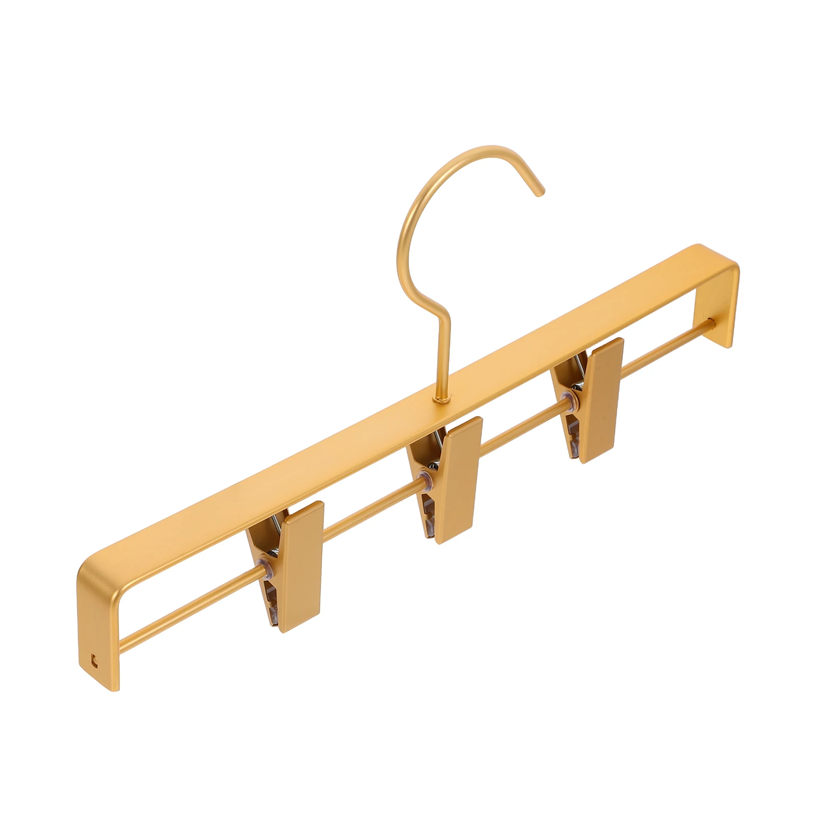 

Pants Rack Clothes Hangers for Heavy Duty with Hooks Adjustable Clip Space Saving Alloy Skirt Jean Closet Jeans