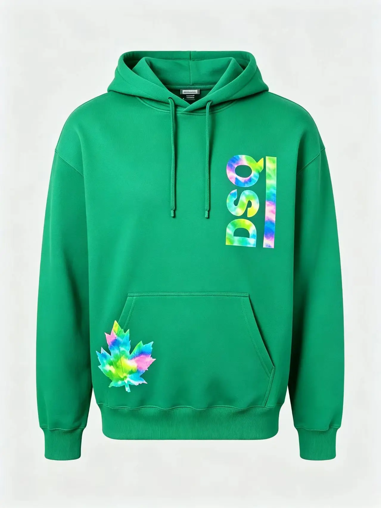 100% fibra de poliéster, estampa DQ, adequado para homens e mulheres, ideal para uso diário, como um casaco de capuz desportivo e uma t-shirt.