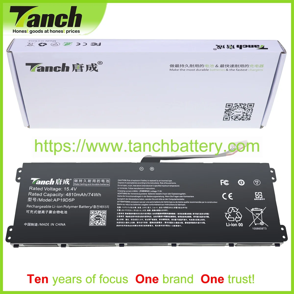 

Laptop Battery for ACER Predator Helios 500 PH517-51-72NU 15.4V 74Wh