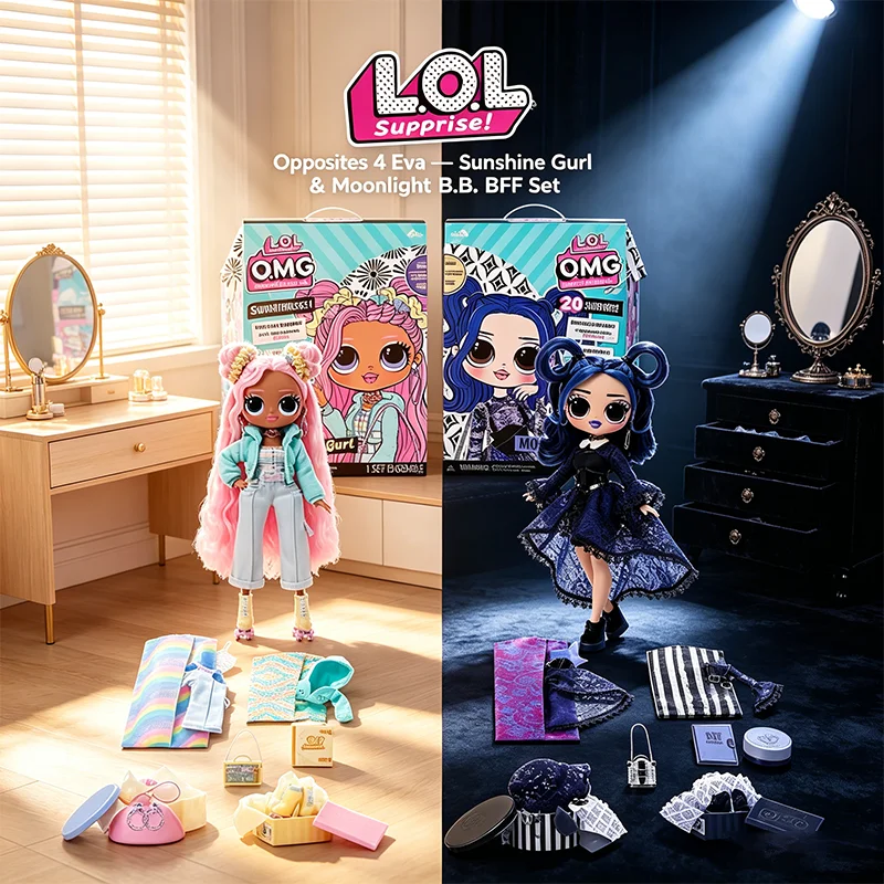 Muñeca LOL Surprise OMG Serie 4.5 Sunshine Girl Moonlight B.B, Juguete Coleccionable para Niñas Modernas