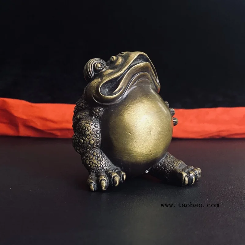 Vintage Toad Ornament Store Opening Cash Register Desk Cicada Living Room Decoration Craft Copper Golden To