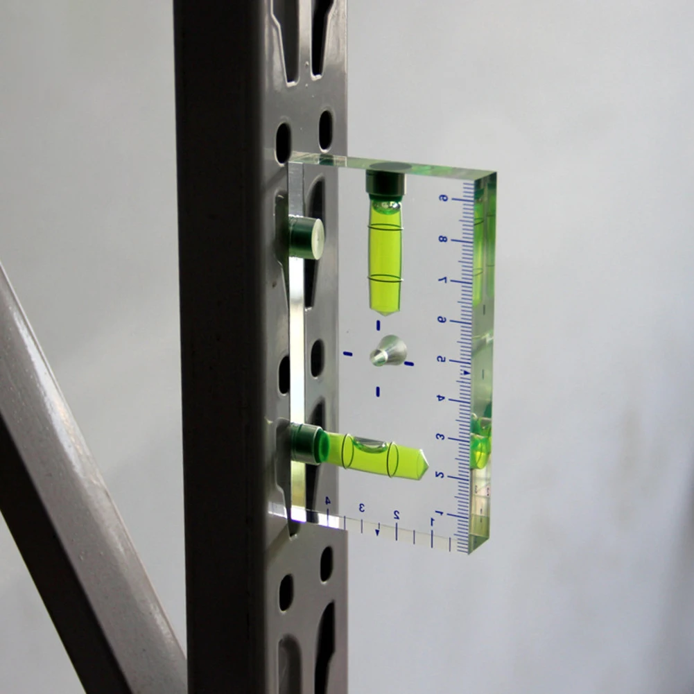 Magnetic Pocket Bubble Level 90°/180° Transparent Bubble Level 95x40x15mm Magnetic Gradienter Level Measuring Tool ﻿