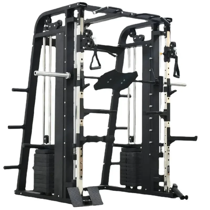 Commercial Gym Smith Machine Total Body Cage Workout Gym Equipment Weight Lifting Machine Leg Press Strength Training