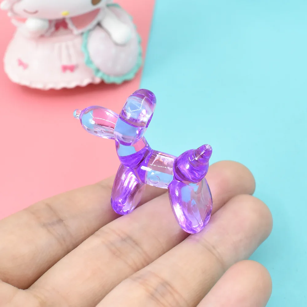 10pcs Resin Transparent Ball Dog Kawaii Flatback Cabochon Miniatures Embellishments Accessories Craft Supplies Scrapbooking Diy
