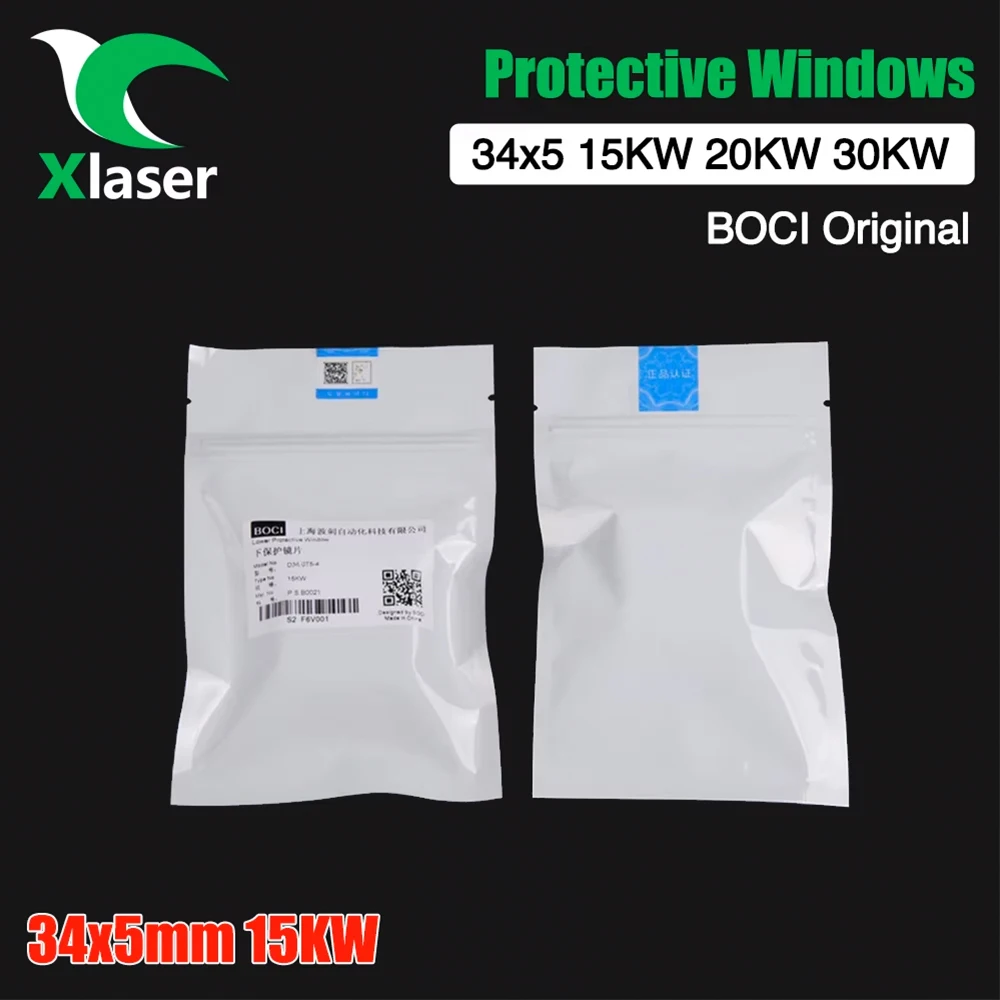 XLaser BOCI Oryginalne Ochronne Szyby Ochronne Lusta 34x5mm 15KW 20KW 30KW Soczewki Do Głowicy Tnącej Laserowej BOCI TR HAN'S