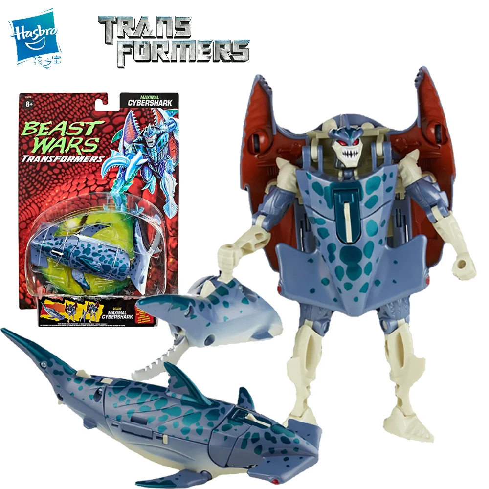 

Hasbro Transformers Vintage Beast Wars Maximal Cybershark dengan 4 Aksesris F4219 Autobot Figurerobot Model collecting toys