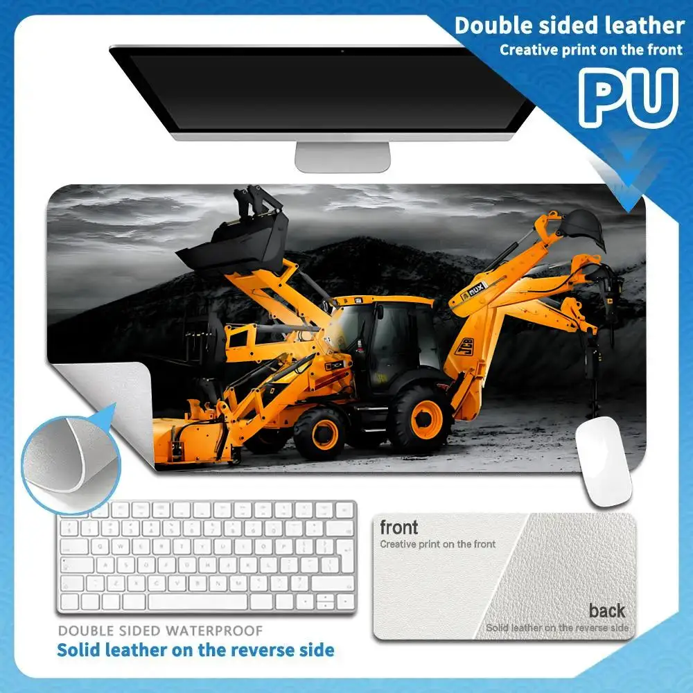 JCB Gaming Mouse Pad PU Leather shipping Desk Protector Mat Large Size Office Waterproof 80x40cm XXL Desktop Mouse Mat