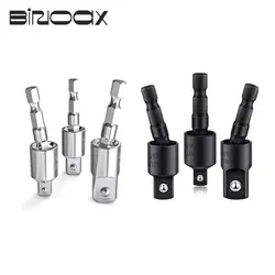 360° Electric Drill Air Screwdriver Sleeve Universal Adapter Hex Handle to Square Head Rotary Adapter Connect Rod Tools