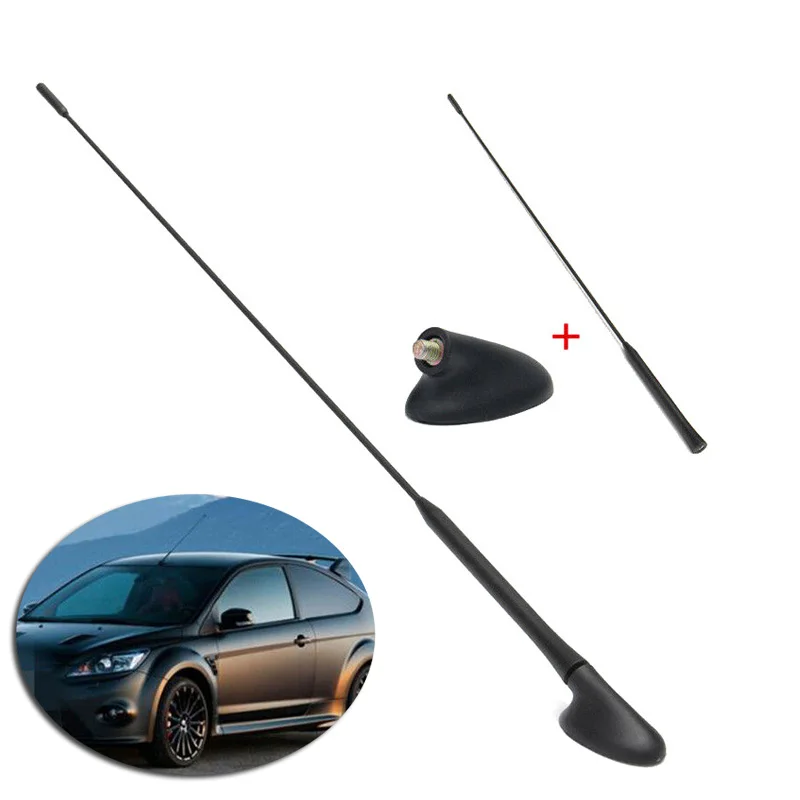 Universal carro teto mastro chicote, rádio estéreo, FM, antena de sinal AM, kit base para Ford Focus 2000-2007, XS8Z18919AA, 54 centímetros
