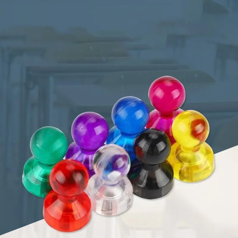 G8TA 10Pcs Small Magentic Push Pins Color-coded Fridge Map Magnets Blackboard Magnets