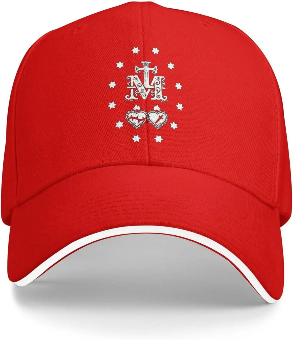 Miraculous Medal Virgin Mary Catholic Baseball Cap Adjustable Polyester Casual Sport Hat