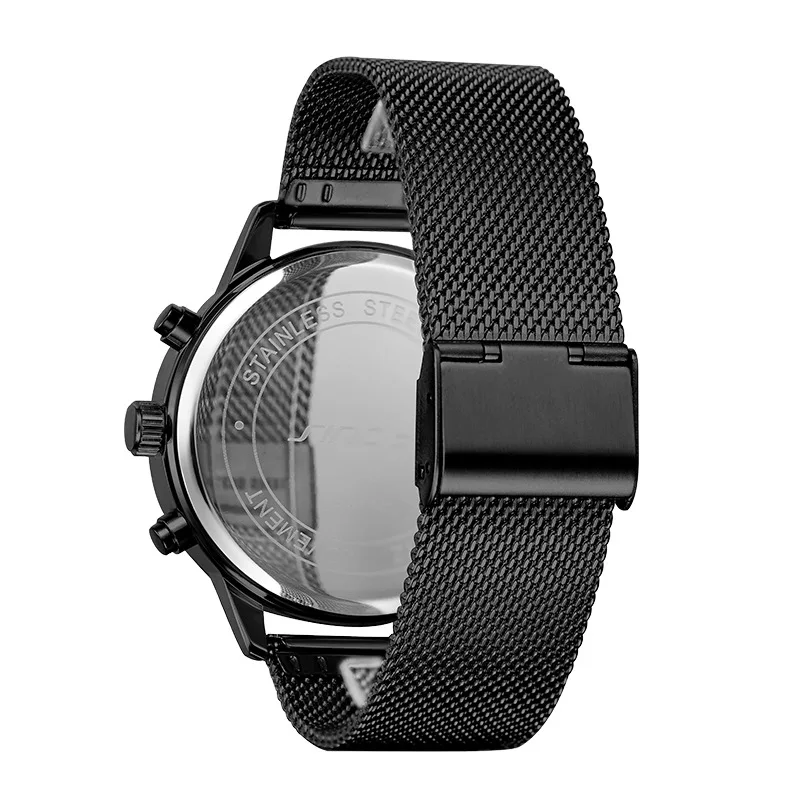 Мужские часы с сетчатым ремешкомcreative кварцевые часы, многофункциональные мужские часыподарок для подруги, женские наручные часы высокого класса.