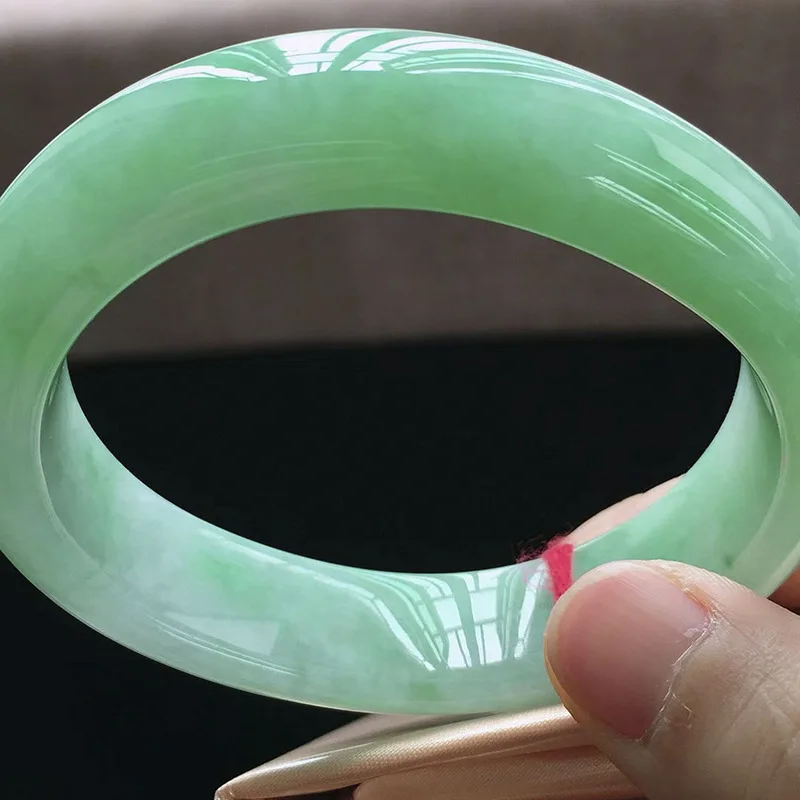 Factory Wholesale Myanmar Natural Emerald a Goods Old Floating Green Imperial Concubine Jade Bracelet