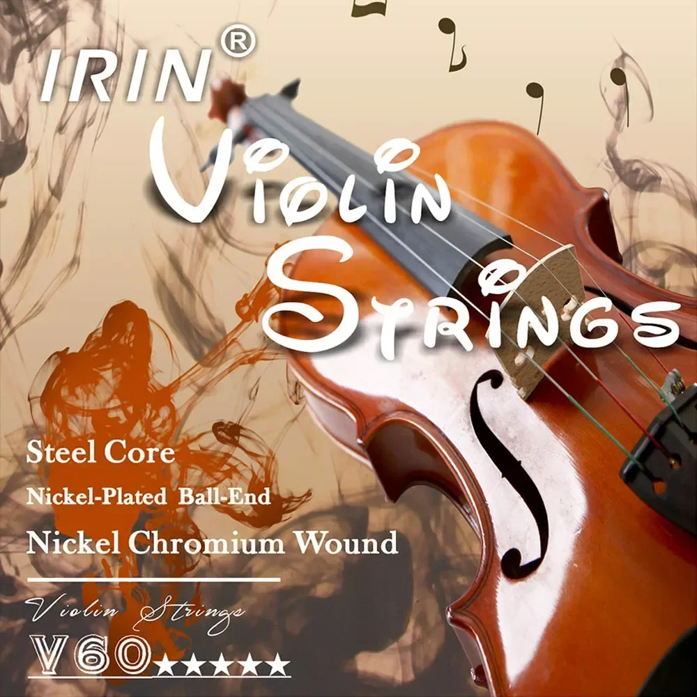 IRIN Violinsaiten, Viola-Cellosaiten (E-A-D-G), Neusilber, professionelle Anfänger zum Üben von Violinsaiten, Violinzubehör – Detail 1