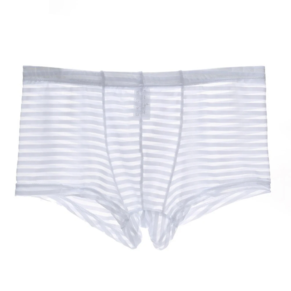 

Underwear Men 's Briefs Breathable High Stretch Lightweight Low Waist Mesh Perspective Regular Sexy Solid Color